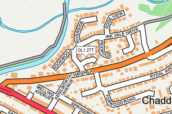 OL1 2TT map - OS OpenMap – Local (Ordnance Survey)