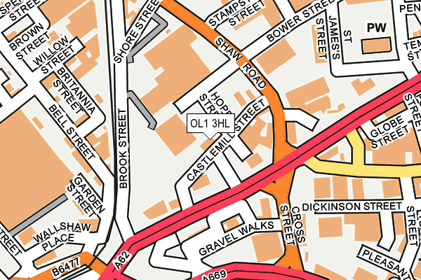 OL1 3HL map - OS OpenMap – Local (Ordnance Survey)