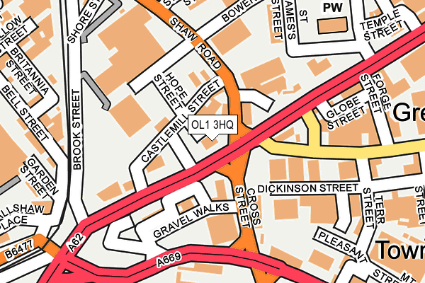 OL1 3HQ map - OS OpenMap – Local (Ordnance Survey)