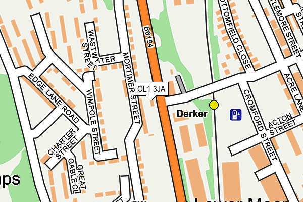 OL1 3JA map - OS OpenMap – Local (Ordnance Survey)