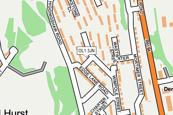 OL1 3JN map - OS OpenMap – Local (Ordnance Survey)