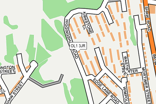 OL1 3JR map - OS OpenMap – Local (Ordnance Survey)