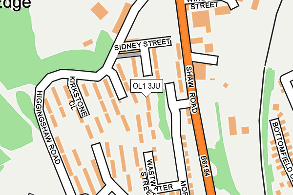 OL1 3JU map - OS OpenMap – Local (Ordnance Survey)