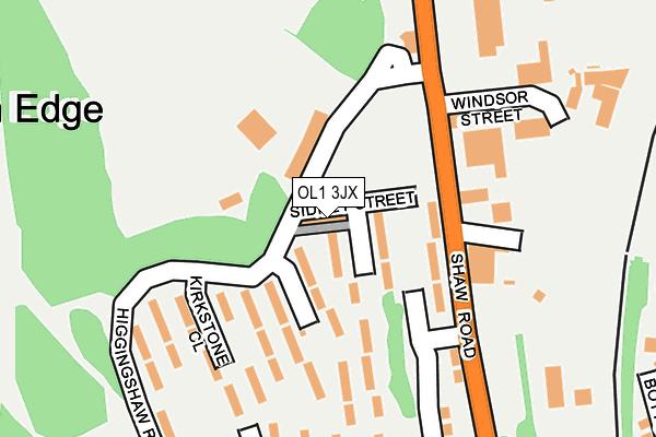 OL1 3JX map - OS OpenMap – Local (Ordnance Survey)
