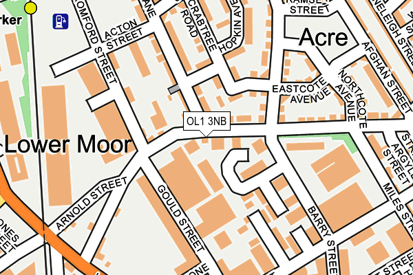 OL1 3NB map - OS OpenMap – Local (Ordnance Survey)