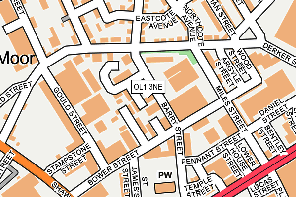 OL1 3NE map - OS OpenMap – Local (Ordnance Survey)