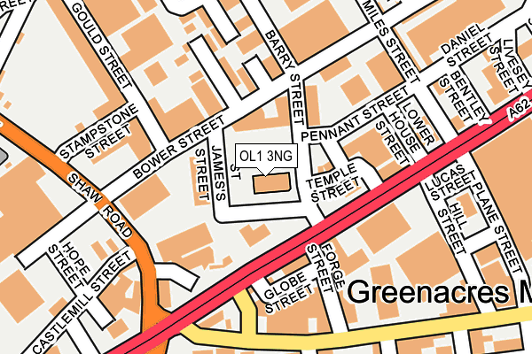 OL1 3NG map - OS OpenMap – Local (Ordnance Survey)
