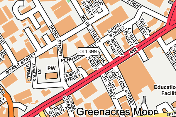 OL1 3NN map - OS OpenMap – Local (Ordnance Survey)