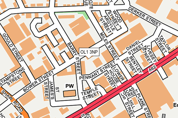 OL1 3NP map - OS OpenMap – Local (Ordnance Survey)