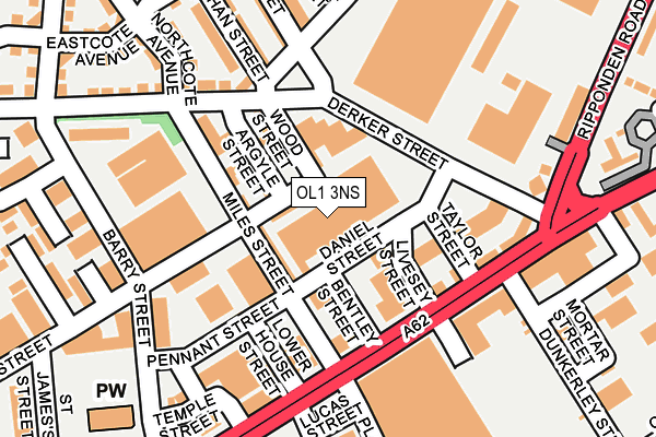 OL1 3NS map - OS OpenMap – Local (Ordnance Survey)