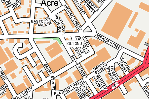OL1 3NU map - OS OpenMap – Local (Ordnance Survey)