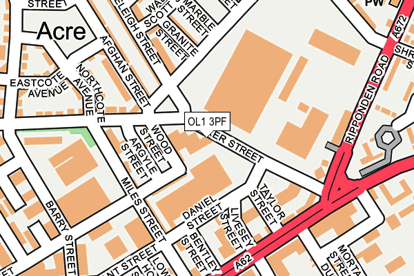 OL1 3PF map - OS OpenMap – Local (Ordnance Survey)