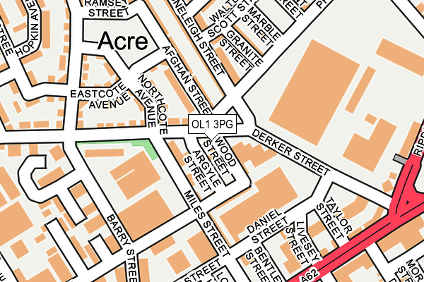 OL1 3PG map - OS OpenMap – Local (Ordnance Survey)