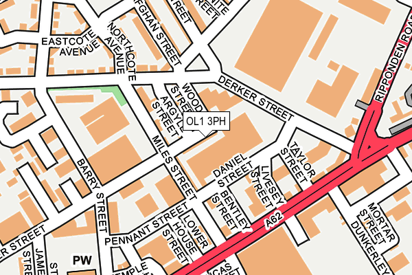 OL1 3PH map - OS OpenMap – Local (Ordnance Survey)