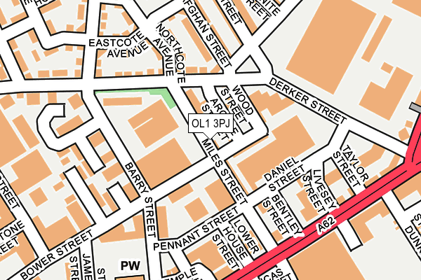 OL1 3PJ map - OS OpenMap – Local (Ordnance Survey)