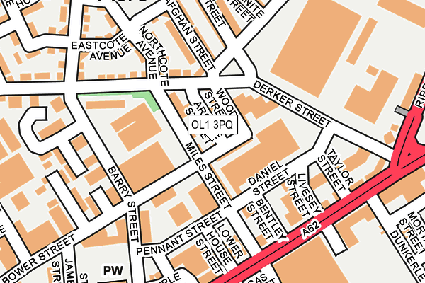 OL1 3PQ map - OS OpenMap – Local (Ordnance Survey)