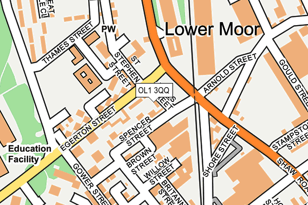 OL1 3QQ map - OS OpenMap – Local (Ordnance Survey)