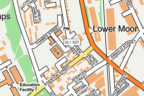 OL1 3QT map - OS OpenMap – Local (Ordnance Survey)