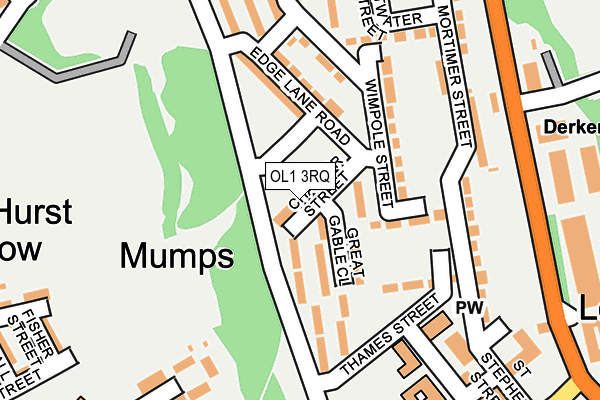 OL1 3RQ map - OS OpenMap – Local (Ordnance Survey)