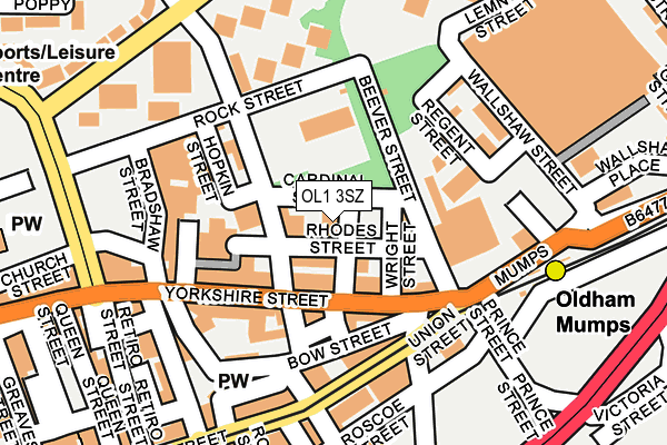 OL1 3SZ map - OS OpenMap – Local (Ordnance Survey)