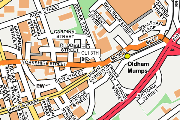 OL1 3TH map - OS OpenMap – Local (Ordnance Survey)