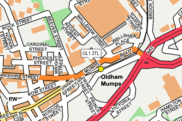 OL1 3TL map - OS OpenMap – Local (Ordnance Survey)