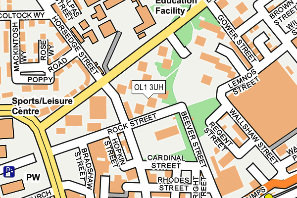 OL1 3UH map - OS OpenMap – Local (Ordnance Survey)