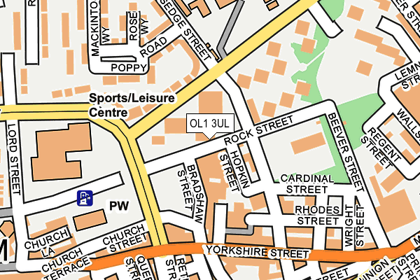 OL1 3UL map - OS OpenMap – Local (Ordnance Survey)