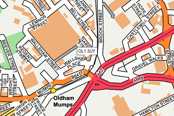 OL1 3UY map - OS OpenMap – Local (Ordnance Survey)