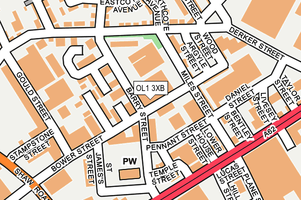 OL1 3XB map - OS OpenMap – Local (Ordnance Survey)