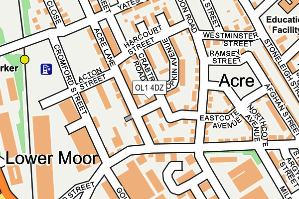 OL1 4DZ map - OS OpenMap – Local (Ordnance Survey)