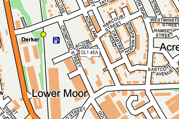 OL1 4EA map - OS OpenMap – Local (Ordnance Survey)