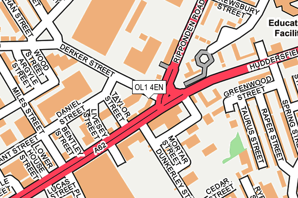 OL1 4EN map - OS OpenMap – Local (Ordnance Survey)