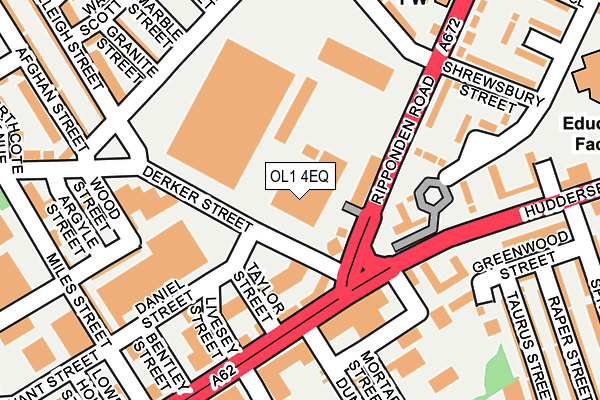 OL1 4EQ map - OS OpenMap – Local (Ordnance Survey)