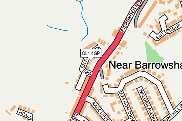 OL1 4GP map - OS OpenMap – Local (Ordnance Survey)