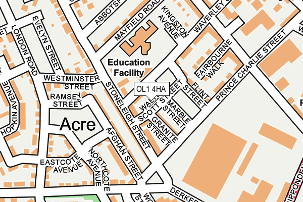 OL1 4HA map - OS OpenMap – Local (Ordnance Survey)