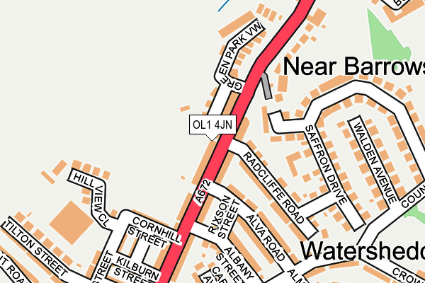 OL1 4JN map - OS OpenMap – Local (Ordnance Survey)