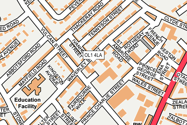 OL1 4LA map - OS OpenMap – Local (Ordnance Survey)
