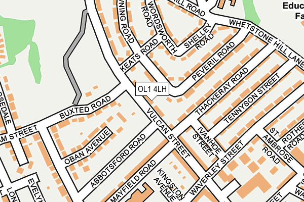 OL1 4LH map - OS OpenMap – Local (Ordnance Survey)