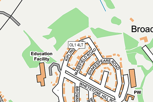 OL1 4LT map - OS OpenMap – Local (Ordnance Survey)