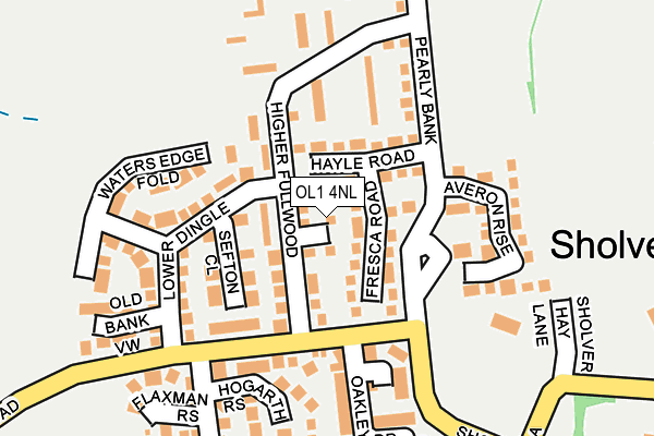 OL1 4NL map - OS OpenMap – Local (Ordnance Survey)