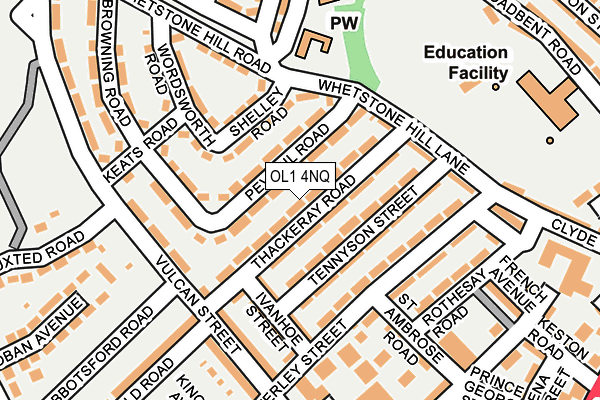 OL1 4NQ map - OS OpenMap – Local (Ordnance Survey)