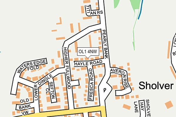 OL1 4NW map - OS OpenMap – Local (Ordnance Survey)