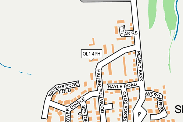 OL1 4PH map - OS OpenMap – Local (Ordnance Survey)