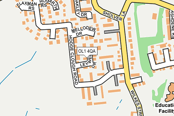 OL1 4QA map - OS OpenMap – Local (Ordnance Survey)