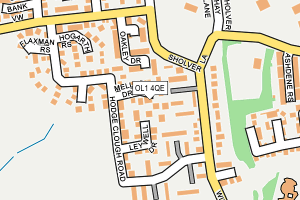 OL1 4QE map - OS OpenMap – Local (Ordnance Survey)
