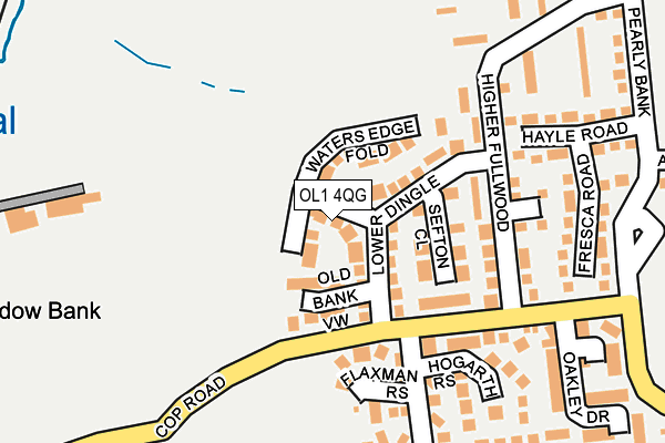 OL1 4QG map - OS OpenMap – Local (Ordnance Survey)