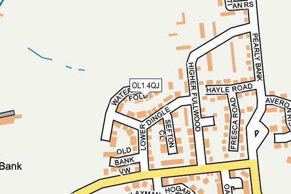 OL1 4QJ map - OS OpenMap – Local (Ordnance Survey)