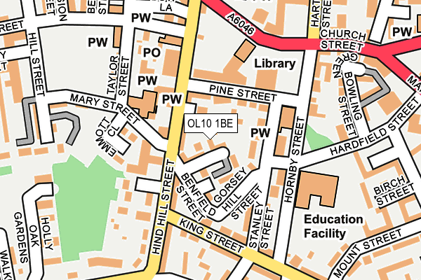 OL10 1BE map - OS OpenMap – Local (Ordnance Survey)