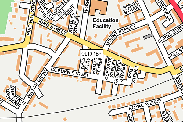 OL10 1BP map - OS OpenMap – Local (Ordnance Survey)